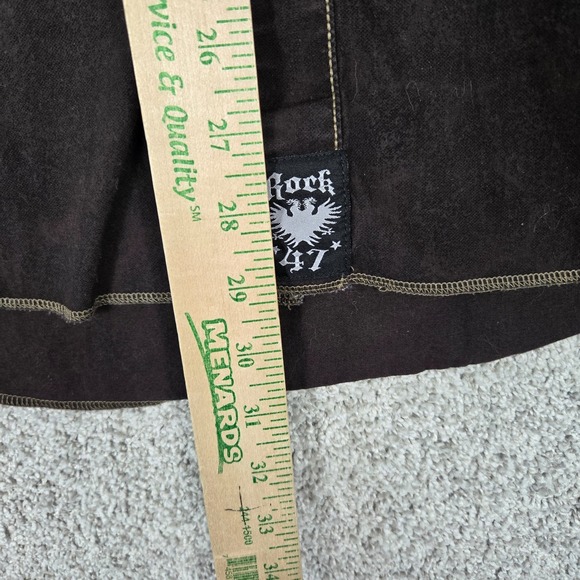 Rock 47 Wrangler Shirt mens XL Gray/Brown Western Pearl Snap Embroidered L/S - Picture 5 of 8